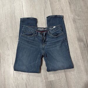 Eddie Bauer flannel lined boyfriend jeans